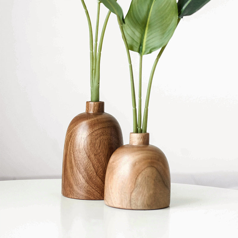 Simple wooden vase small and exquisite