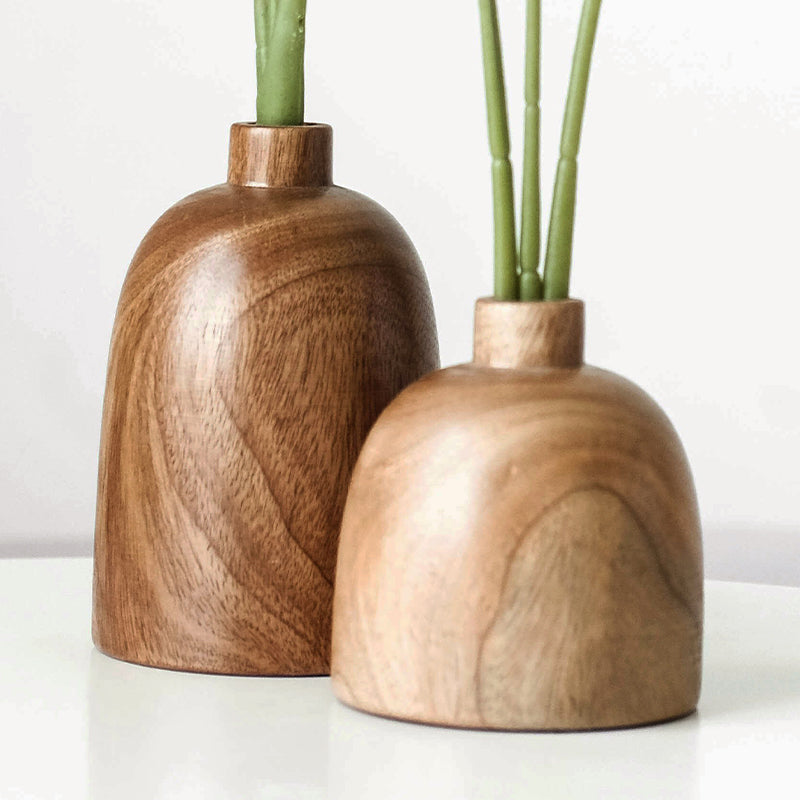 Simple wooden vase small and exquisite