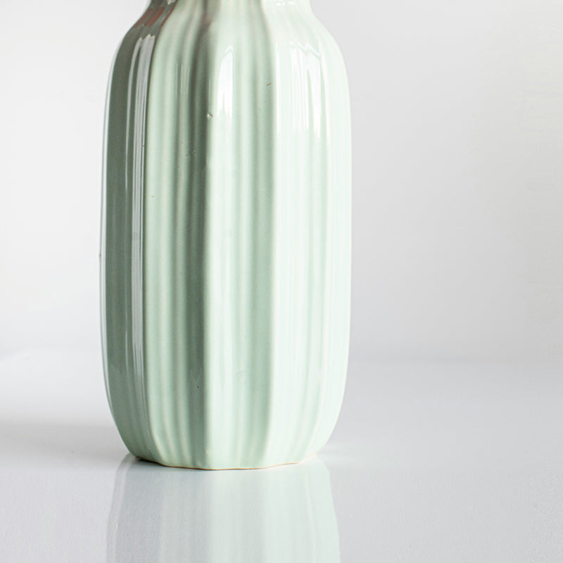 Ceramic vase elegant and exquisite light green