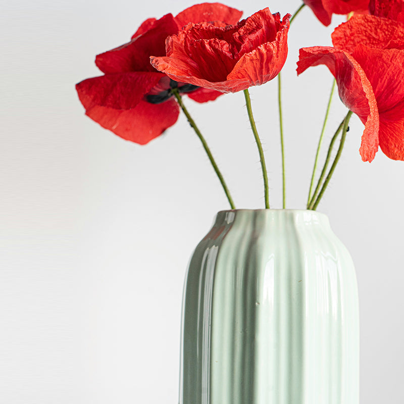 Ceramic vase elegant and exquisite light green