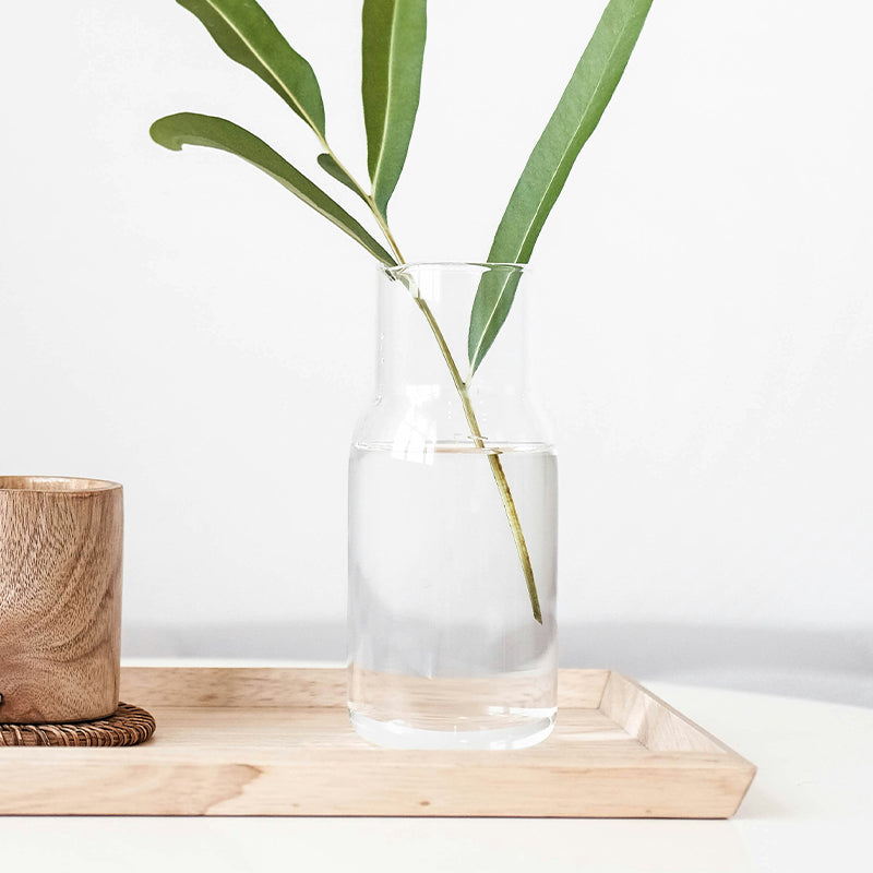 Transparent glass vases are easy to clean